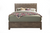Gray Distressed Solid Wood Queen Bed Frame