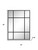 39" Black Iron Window Pane Geometric Framed Accent Mirror