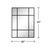 39" Black Iron Window Pane Geometric Framed Accent Mirror
