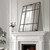 39" Black Iron Window Pane Geometric Framed Accent Mirror