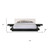 Black and White Wood And Faux Leather King Bed Frame With Attached Nightstands