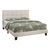 Beige Tufted Linen Queen Bed Frame