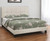 Beige Tufted Linen Queen Bed Frame