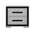 25" Gray and Black Two Drawer Wood Nightstand
