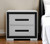25" Gray and Black Two Drawer Wood Nightstand