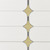 37" White Wood With Gold Faux Crystal Bling Wood Five Drawer Dresser
