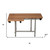 18" X 32" Brown Wall Mount Teak Rectangular Shower Bench With Legs