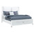 Gray and White Wood And Upholstery Lighted King Bed Frame
