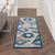 8' Blue And Gray Indoor Outdoor Runner Rug