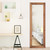 65" Brown Solid Wood Framed Full Length Mirror With Stand