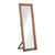 65" Brown Solid Wood Framed Full Length Mirror With Stand