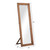 65" Brown Solid Wood Framed Full Length Mirror With Stand