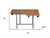 18" X 34" Brown Teak Wall Mount Rectangular Shower Bench With Legs