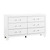 58" White Wood Six Drawer Double Dresser