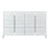 63" Gray Wood Six Drawer Double Dresser