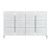 63" Gray Wood Six Drawer Double Dresser