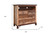 43" Brown Solid Wood Four Drawer Chest