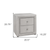 21" Light Gray Velvet Two Drawer Nightstand