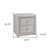 21" Light Gray Wood Two Drawer Nightstand