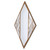 38" Brass And Silver Mixed Metal Diamond Accent Mirror
