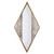 38" Brass And Silver Mixed Metal Diamond Accent Mirror