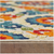 2' X 4' Orange And Ivory Moroccan Stain Resistant Indoor Outdoor Area Rug