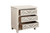 30" White Solid Wood Distressed Three Drawer Nightstand