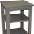 28" Gray Solid Wood Nightstand