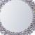 26" Silver Round Faux Crystal Bling Framed Accent Mirror