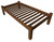 Brown Solid Wood Twin Bed Frame
