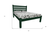 Dark Green Solid Wood Queen Bed Frame Home Accent
