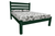Dark Green Solid Wood Queen Bed Frame Home Accent