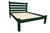 Dark Green Solid Wood Queen Bed Frame Home Accent