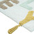 32" Blue White And Yellow Cotton Hello Lovely Youthful Bath Rug