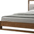 Brown and Gray Wood Tufted Upholstered King Bed Frame