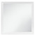 38" White Square Wood Framed Accent Mirror Rubberwood