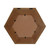 19" Natural Hexagon Solid Wood Framed Accent Mirror