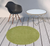 4' Green Round Indoor Outdoor Area Rug