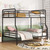 Black Full XL Over Queen Contemporary Metal Bunk Bed