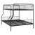 Black Full XL Over Queen Contemporary Metal Bunk Bed
