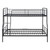 Black Full XL Over Queen Contemporary Metal Bunk Bed