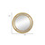 35" Gold Geo Dot Round Double Frame Accent Mirror