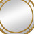 35" Gold Geo Dot Round Double Frame Accent Mirror