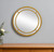 35" Gold Geo Dot Round Double Frame Accent Mirror