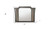 38" Gunmetal Lighted Abstract Wood Framed Mounted Dresser Mirror