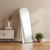 63" Black Metal Arch Freestanding and Wall Mount Framed Full Length Mirror