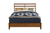 Brown Slat Back Solid Wood California King Bed Frame