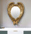 22" Gold Heart Resin Framed Accent Mirror
