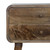 22" Natural Solid Wood Distressed Two Drawer Nightstand