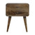 22" Natural Solid Wood Distressed Two Drawer Nightstand